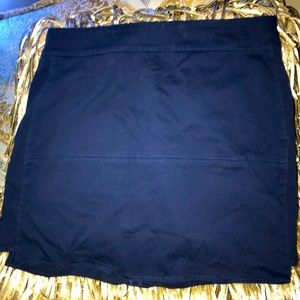 Navy blue mini skirt